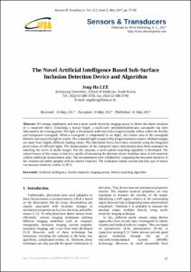 The Novel Artificial Intelligence Based Sub-Surface Inclusion Detection Device and Algorithm