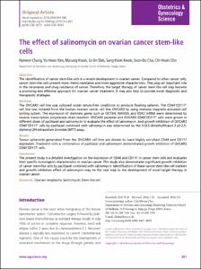 The effect of salinomycin on ovarian cancer stem-like cells