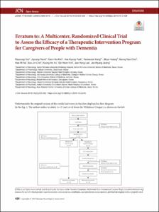 Erratum To: A Multicenter, Randomized Clinical Trial to Assess the Efficacy of a Therapeutic Intervention Program for Caregivers of People With Dementia