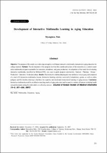 Development of Interactive Multimedia Learning in Aging Education