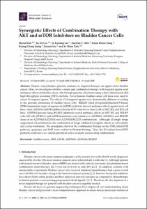 Synergistic Effects of Combination Therapy with AKT and mTOR Inhibitors on Bladder Cancer Cells