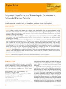 Prognostic significance of tissue leptin expression in colorectal cancer patients