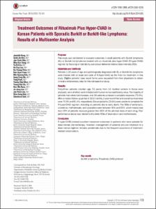 Treatment Outcomes of Rituximab Plus Hyper-CVAD in Korean Patients with Sporadic Burkitt or Burkitt-like Lymphoma: Results of a Multicenter Analysis
