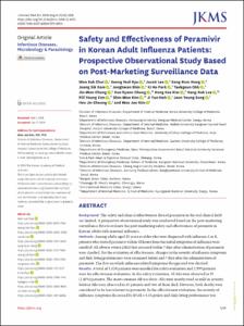 Safety and Effectiveness of Peramivir in Korean Adult Influenza Patients: Prospective Observational Study Based on Post-Marketing Surveillance Data