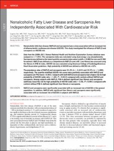 Nonalcoholic Fatty Liver Disease and Sarcopenia Are Independently Associated With Cardiovascular Risk