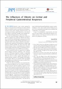 The Influences of Obesity on Central and Peripheral Gastrointestinal Responses
