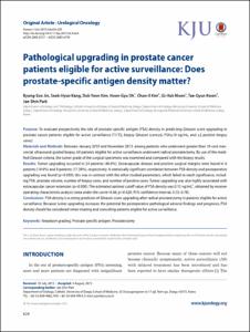 Pathological upgrading in prostate cancer patients eligible for active surveillance: Does prostate-specific antigen density matter?
