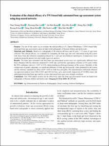 Evaluation of the clinical efficacy of a TW3-based fully automated bone age assessment system using deep neural networks