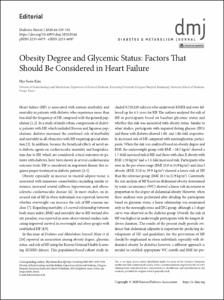 Obesity Degree and Glycemic Status: Factors That Should Be Considered in Heart Failure