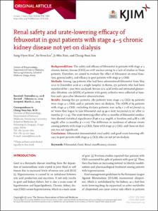 Renal safety and urate-lowering efficacy of febuxostat in gout patients with stage 4-5 chronic kidney disease not yet on dialysis