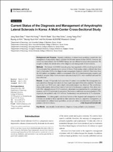 Current Status of the Diagnosis and Management of Amyotrophic Lateral Sclerosis in Korea: A Multi-Center Cross-Sectional Study