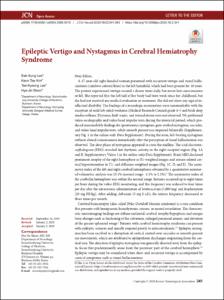 Epileptic Vertigo and Nystagmus in Cerebral Hemiatrophy Syndrome