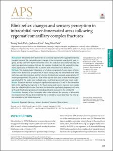 Blink reflex changes and sensory perception in infraorbital nerve-innervated areas following zygomaticomaxillary complex fractures