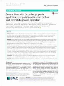 Severe fever with thrombocytopenia syndrome: comparison with scrub typhus and clinical diagnostic prediction