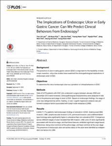 The Implications of Endoscopic Ulcer in Early Gastric Cancer: Can We Predict Clinical Behaviors from Endoscopy?