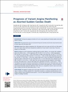 Prognosis of Variant Angina Manifesting as Aborted Sudden Cardiac Death