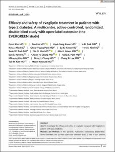 Efficacy and safety of evogliptin treatment in patients with type 2 diabetes: A multicentre, active-controlled, randomized, double-blind study with open-label extension (the EVERGREEN study)