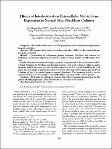 Effects of Interleukin-4 on Extracellular Martrix Gene Expression in Normal Skin Fibroblasts Cultures