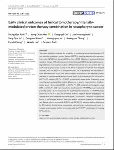 Early clinical outcomes of helical tomotherapy/intensity-modulated proton therapy combination in nasopharynx cancer