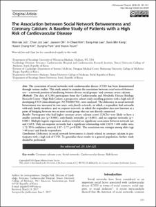The Association between Social Network Betweenness and Coronary Calcium: A Baseline Study of Patients with a High Risk of Cardiovascular Disease