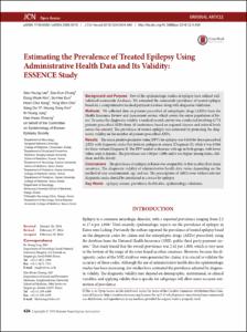Estimating the Prevalence of Treated Epilepsy Using Administrative Health Data and Its Validity: ESSENCE Study