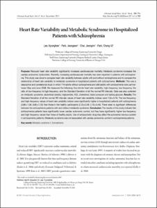 Heart Rate Variability and Metabolic Syndrome in Hospitalized Patients with Schizophrenia