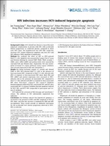 HIV infection increases HCV-induced hepatocyte apoptosis