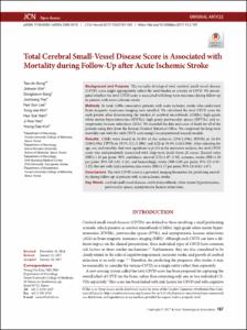 Total Cerebral Small-Vessel Disease Score is Associated with Mortality during Follow-Up after Acute Ischemic Stroke