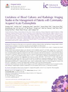 Usefulness of blood cultures and Radiologic imaging studies in the mangement of patients with commuinity acquired acute pyelonephritis