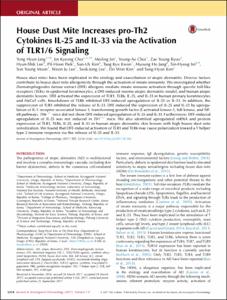 House Dust Mite Increases pro-Th2 Cytokines IL-25 and IL-33 via the Activation of TLR1/6 Signaling