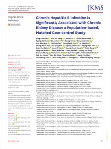 Chronic Hepatitis B Infection Is Significantly Associated with Chronic Kidney Disease: a Population-based, Matched Case-control Study