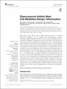 Elaeocarpusin Inhibits Mast Cell-Mediated Allergic Inflammation
