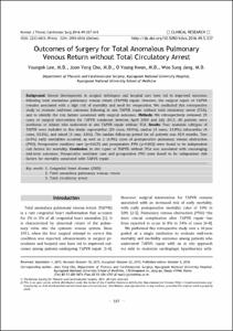 Outcomes of surgery for total anomalous pulmonary venous return without total circulatory arrest
