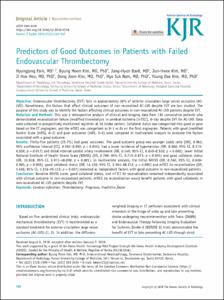 Predictors of Good Outcomes in Patients with Failed Endovascular Thrombectomy