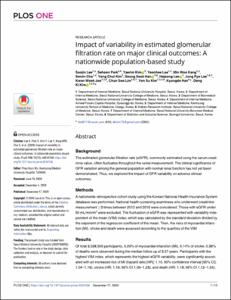 Impact of variability in estimated glomerular filtration rate on major clinical outcomes: A nationwide population-based study