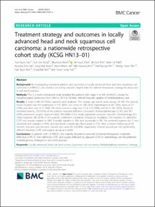 Treatment strategy and outcomes in locally advanced head and neck squamous cell carcinoma: a nationwide retrospective cohort study (KCSG HN13-01)