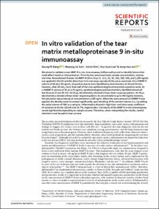 In vitro validation of the tear matrix metalloproteinase 9 in-situ immunoassay