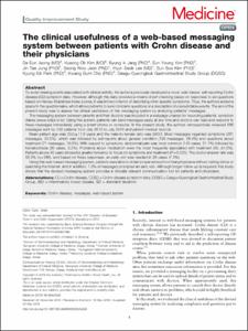 The clinical usefulness of a web-based messaging system between patients with Crohn disease and their physicians