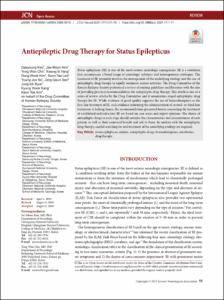 Antiepileptic Drug Therapy for Status Epilepticus