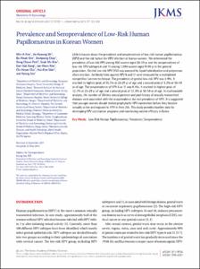 Prevalence and Seroprevalence of Low-Risk Human Papillomavirus in Korean Women