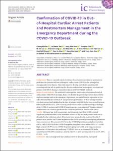 Confirmation of COVID-19 in Out-of-Hospital Cardiac Arrest Patients and Postmortem Management in the Emergency Department during the COVID-19 Outbreak