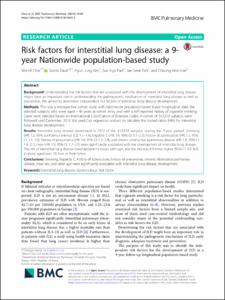 Risk factors for interstitial lung disease: a 9-year Nationwide population-based study