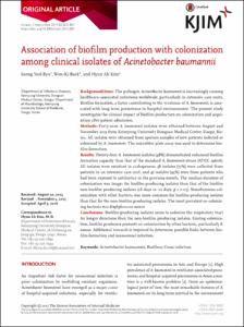 Association of biofilm production with colonization aming clinical isolates of Acinetobacer baumannii