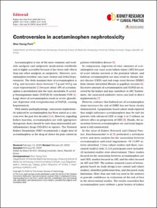 Controversies in acetaminophen nephrotoxicity