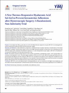 A New Thermo-Responsive Hyaluronic Acid Sol-Gel to Prevent Intrauterine Adhesions after Hysteroscopic Surgery: A Randomized, Non-Inferiority Trial