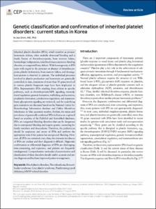 Genetic classification and confirmation of inherited platelet disorders: current status in Korea