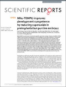 Mito-TEMPO improves development competence by reducing superoxide in preimplantation porcine embryos