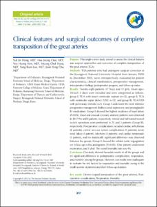 Clinical features and surgical outcomes of complete  transposition of the great arteries