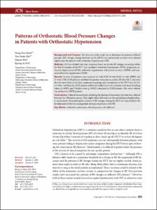 Patterns of Orthostatic Blood Pressure Changes in Patients with Orthostatic Hypotension