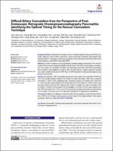Difficult Biliary Cannulation from the Perspective of Post-Endoscopic Retrograde Cholangiopancreatography Pancreatitis: Identifying the Optimal Timing for the Rescue Cannulation Technique